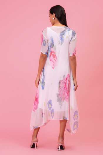 Preeti Mehta Petals Poetry Ivory Dress 