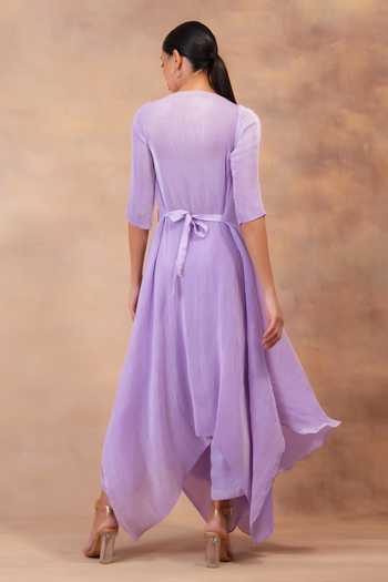 Preeti Mehta Amethyst Flow Layered Tunic & Pant Set 