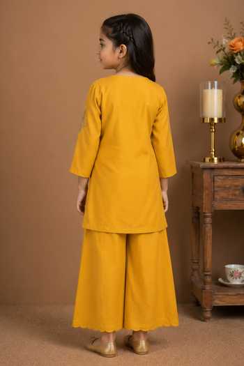 Tatwa Placement Embroidered Kurta Palazzo Set 