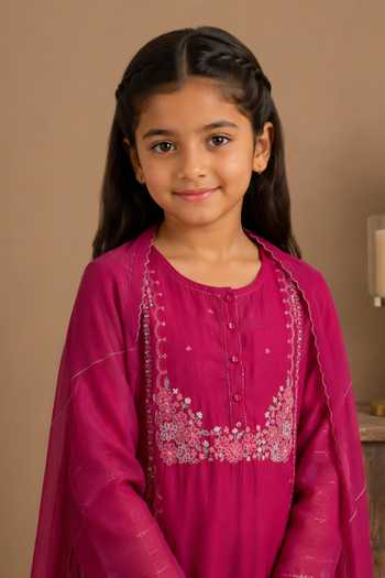 Tatwa Pink Silk, Cotton Placement Embroidered Kurta Pant Set Online at Aza Fashions Tatwa_Pink Silk, Cotton Placement Embroidered Kurta Pant Set _Online_at_Aza_Fashions