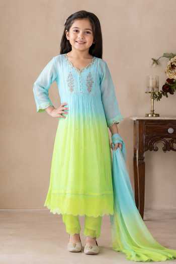 Tatwa Ombre Embroidered Kurta Set 