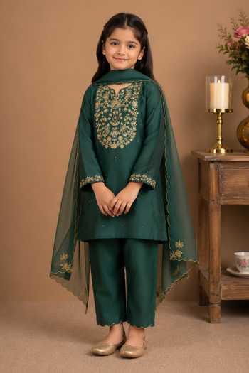 Tatwa Floral Thread Work Kurta Set 