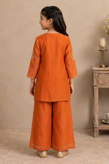 Tatwa Paisley Embroidered Kurta Palazzo Set 