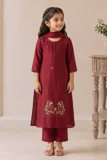 Tatwa Placement Embroidered Kurta Set 