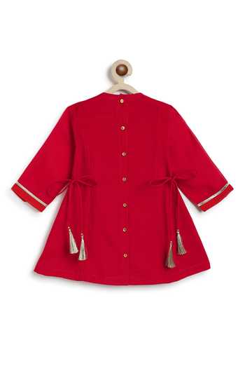 Buy Tiber Taber Red Viscose, Polyester, Cotton Gota Embellished Kurta And Salwar Set Online at Aza Fashions Buy_Tiber Taber_Red Viscose, Polyester, Cotton Gota Embellished Kurta And Salwar Set _Online_at_Aza_Fashions