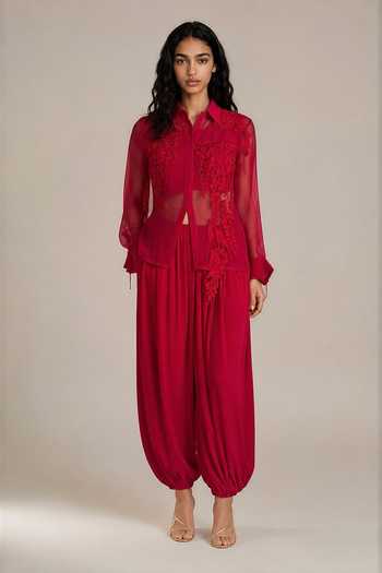 Vanshika Agarwal Label Quince Embroidered Jacket & Pant Set 