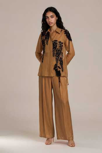 Vanshika Agarwal Label Rez Applique Embroidered Jacket Set 