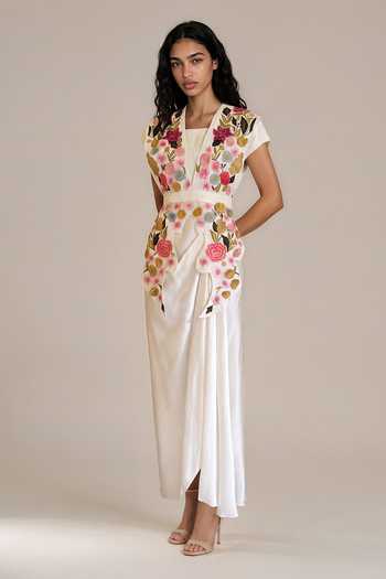 Vanshika Agarwal Label Matilda Embroidered Overlay Skirt Set 