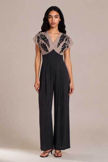 Vanshika Agarwal Label Evelyn Yoke Embroidered Jumpsuit 