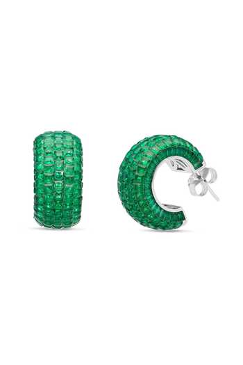 Miss Jo Forest Fern Stud Huggies Earrings