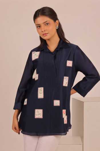 Myra Clothing Line Patchwork Embroidered Shirt 