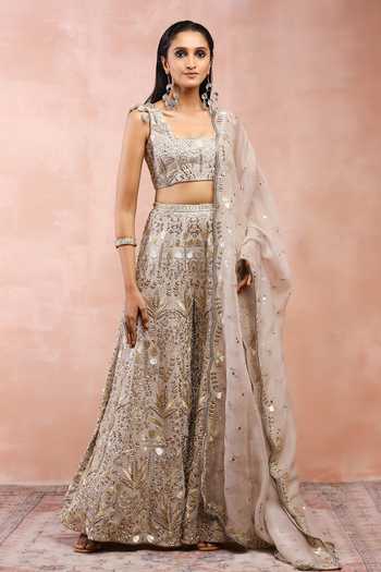 Payal Singhal Zardozi Embroidered Choli & Sharara Set 