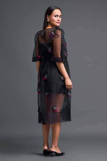 Deepika Arora 3D Floral Embellished Dress
