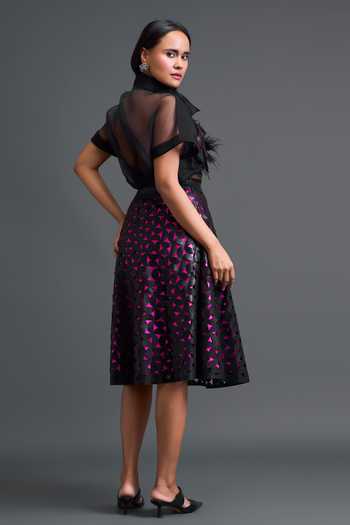 Deepika Arora Embroidered Top Skirt Set