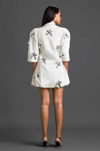 Deepika Arora 3D Floral Embellished Blazer Dress 
