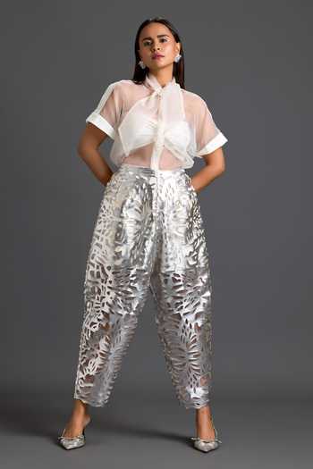 Deepika Arora Laser-Cut Pant Set 