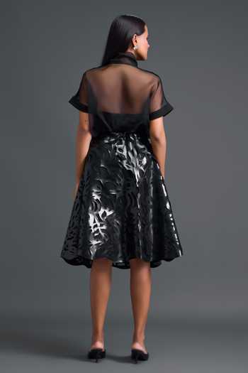 Deepika Arora Patchwork Embroidered Top Skirt Set 