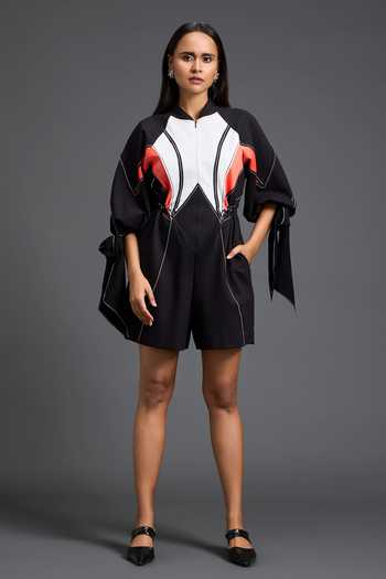 Deepika Arora Color Block Panelled Playsuit 