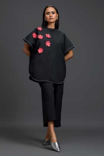 Deepika Arora Floral Patchwork Embroidered Top & Pant Set 
