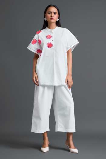 Deepika Arora Floral Patchwork Embroidered Top 