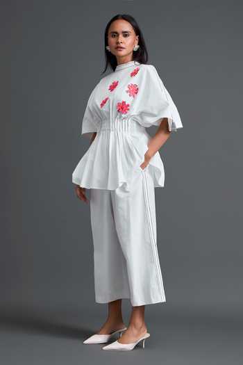 Deepika Arora Floral Patchwork Peplum Top 