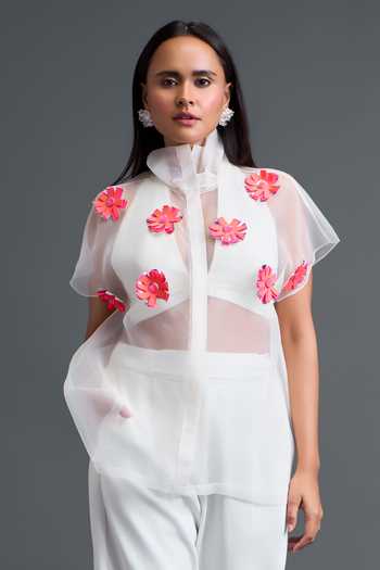 Deepika Arora Sheer Embellished Top With Bustier