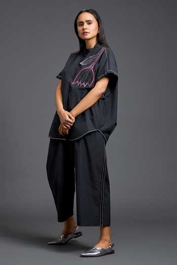 Deepika Arora Floral Patchwork Top With Pant 