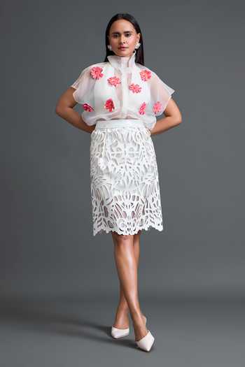 Deepika Arora Laser Cut Skirt