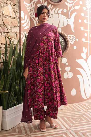 Gulabo Jaipur Suhana Floral Print Anarkali Set