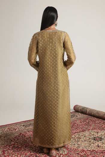 Label Niti Bothra Olive Green Butti Kurta Set 
