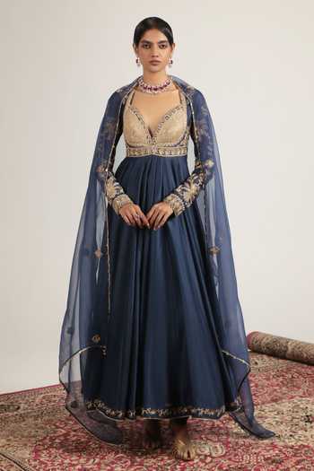 Label Niti Bothra Zardozi Embroidered Anarkali Set 