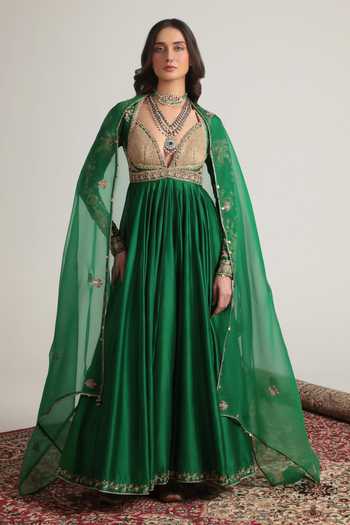 Label Niti Bothra Yoke Embroidered Anarkali Set 