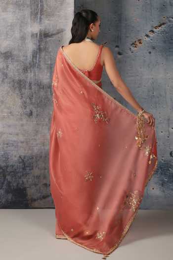 Label Niti Bothra Zardozi Embroidered Saree With Blouse 
