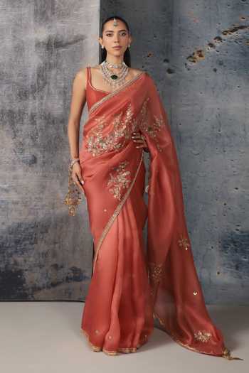 Label Niti Bothra Zardozi Embroidered Saree With Blouse 