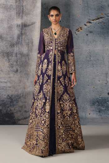 Label Niti Bothra Embroidered Jacket & Lehenga Set 