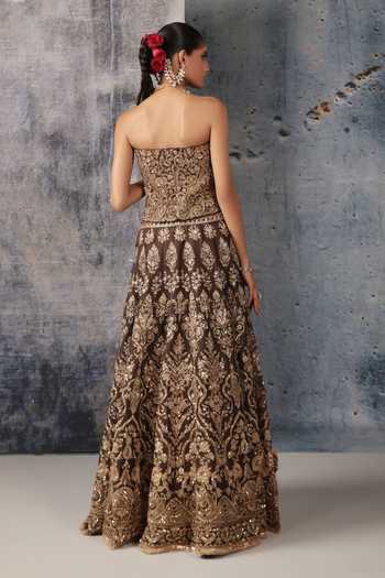 Label Niti Bothra Embroidered Corset Lehenga Set 