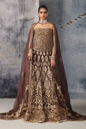 Label Niti Bothra Embroidered Corset Lehenga Set 