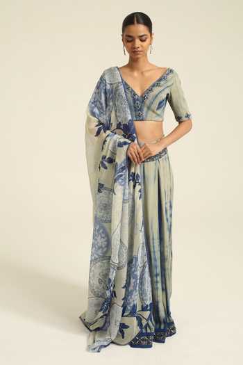 Poonam Dubey Amaya Tie Dye Pattern Lehenga Set 