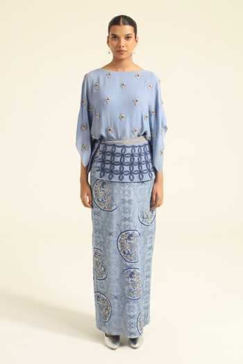 Poonam Dubey Noor Embroidered Top & Skirt Co-Ord Set 