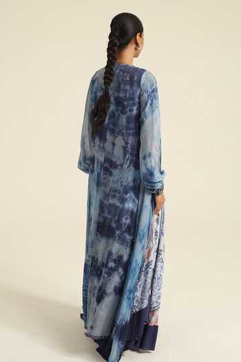 Poonam Dubey Sameera Floral Print Dress With Jacket 