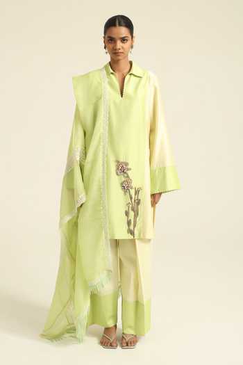 Poonam Dubey Nurvi Placement Embroidered Kurta Set 