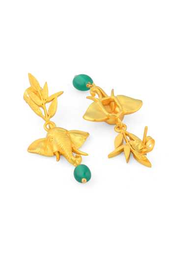 Buy_Totapari_Gold Plated Corbett Dhikala Tuskers Earrings _Online_at_Aza_Fashions