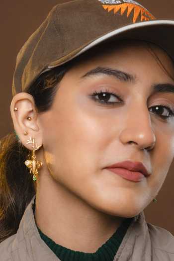 Shop_Totapari_Gold Plated Corbett Dhikala Tuskers Earrings _Online_at_Aza_Fashions
