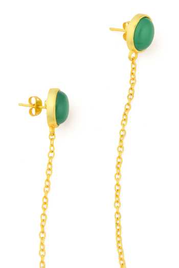 Buy_Totapari_Gold Plated Corbett Cannabis Leaf Earrings _Online_at_Aza_Fashions