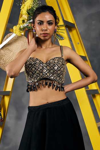 Vandana Sethi Mirror Work Blouse