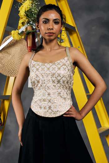 Vandana Sethi Swarovski Embellished Blouse