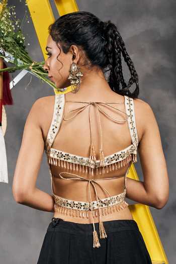 Vandana Sethi Mirror Work Blouse