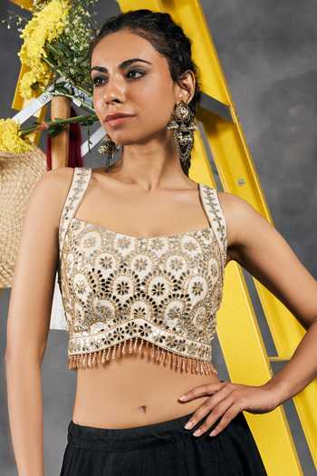 Vandana Sethi Mirror Work Blouse