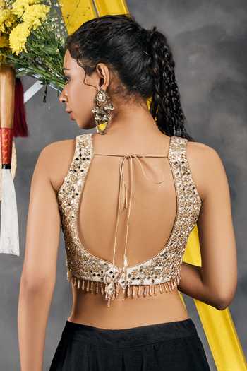 Vandana Sethi Mirror Work Blouse