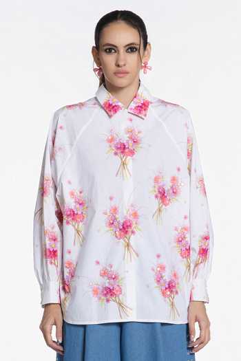 Siddhartha Bansal Cosmic Meadow Bouquet Print Shirt 